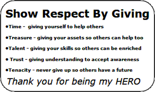 Show Respect By Giving